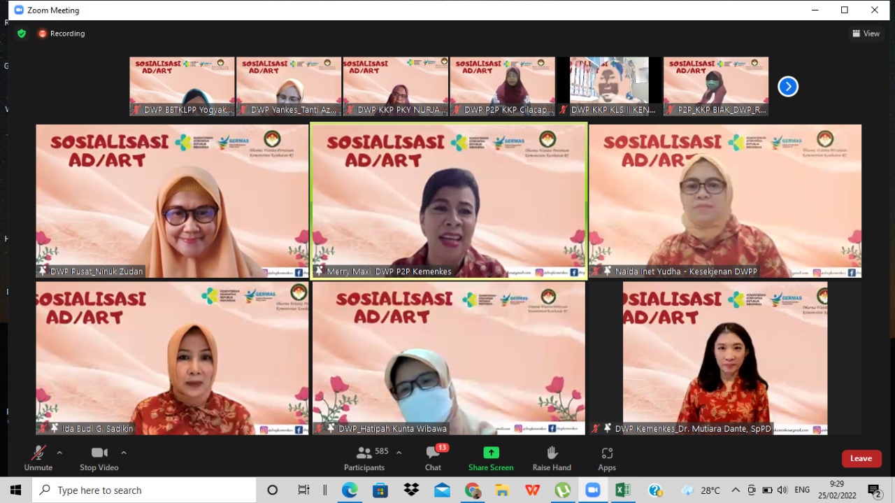 Sosialisasi AD/ART Dharma Wanita Persatuan Kementerian Kesehatan